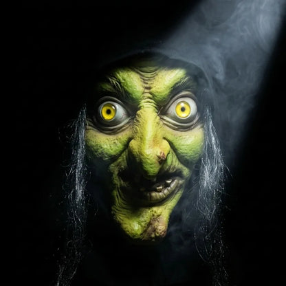 Masque Sorcière Vieille en Latex - Visage Entier Réaliste | Halloween Horreur