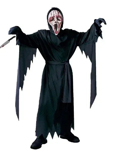 Costume Fantôme Masqué Enfant/Adulte - Déguisement Horreur | Halloween