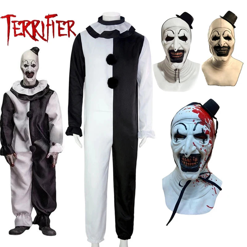Déguisement Clown Terrifiant - Combinaison et Masque Halloween pour Homme et Femme