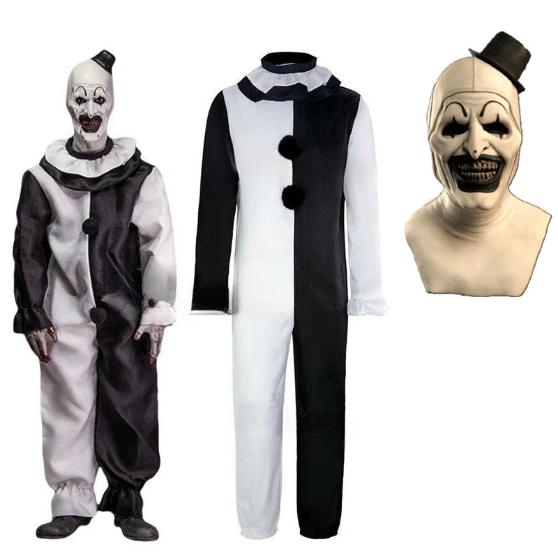 Déguisement Clown Terrifiant - Combinaison et Masque Halloween pour Homme et Femme