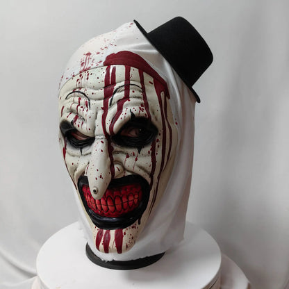 Masque Clown Tueur en Latex - Visage Entier Sanglant | Horreur Halloween