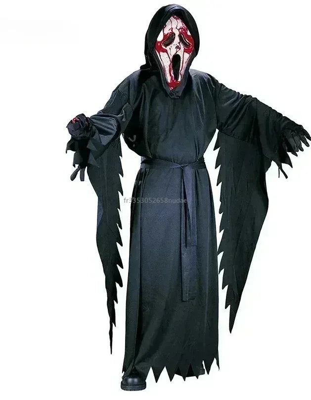 Costume Fantôme Masqué Enfant/Adulte - Déguisement Horreur | Halloween