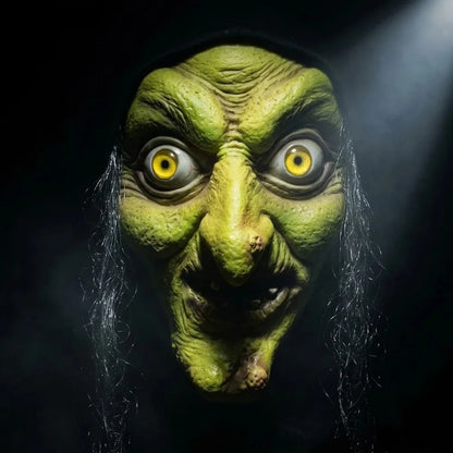 Masque Sorcière Vieille en Latex - Visage Entier Réaliste | Halloween Horreur