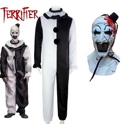 Déguisement Clown Terrifiant - Combinaison et Masque Halloween pour Homme et Femme