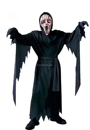 Costume Fantôme Masqué Enfant/Adulte - Déguisement Horreur | Halloween