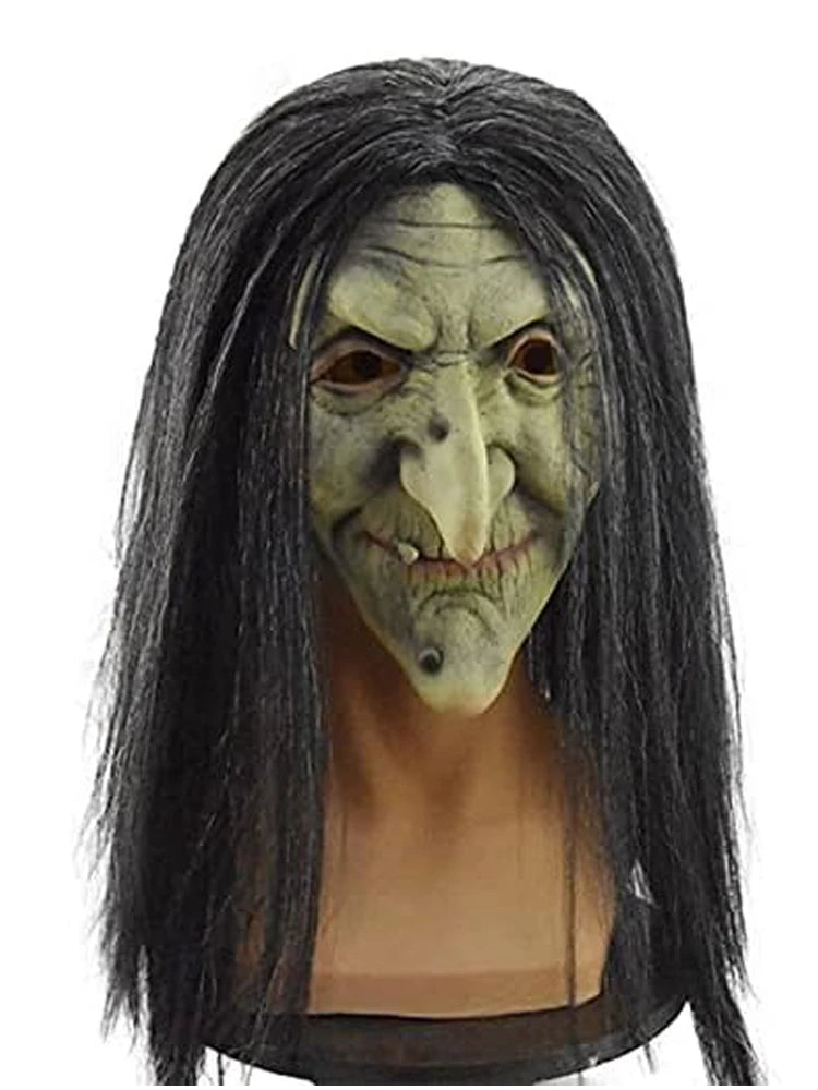 Masque Sorcière Vieille en Latex - Visage Entier Réaliste | Halloween Horreur